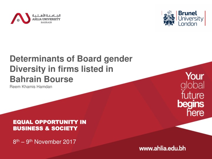 determinants of board gender diversity in firms n.w