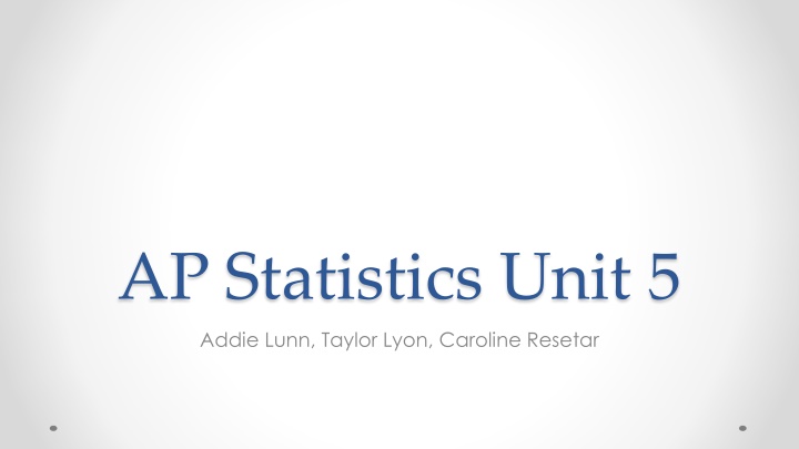ap statistics unit 5 addie lunn taylor lyon n.w