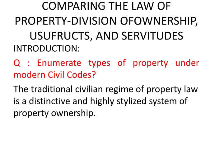 comparing the law of property division n.w
