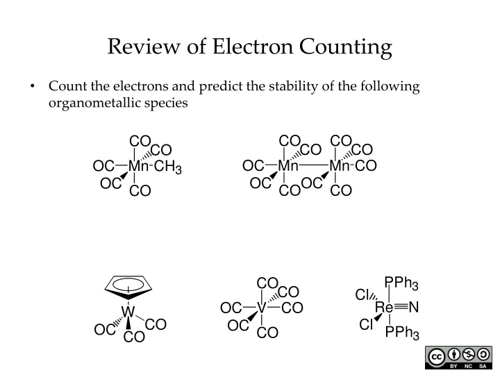 review of electron counting n.w