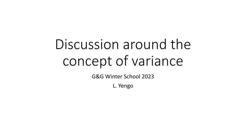 discussion around the concept of variance n.w