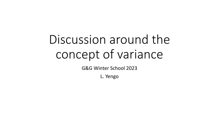 discussion around the concept of variance n.w