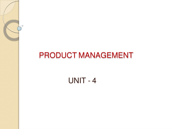 PRODUCT MANAGEMENT