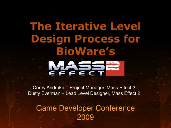 the iterative level design process for bioware s n.w