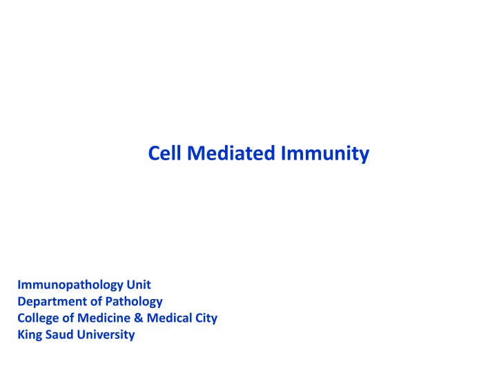 cell mediated immunity n.w