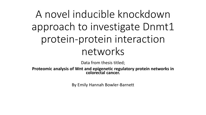 a novel inducible knockdown approach n.w