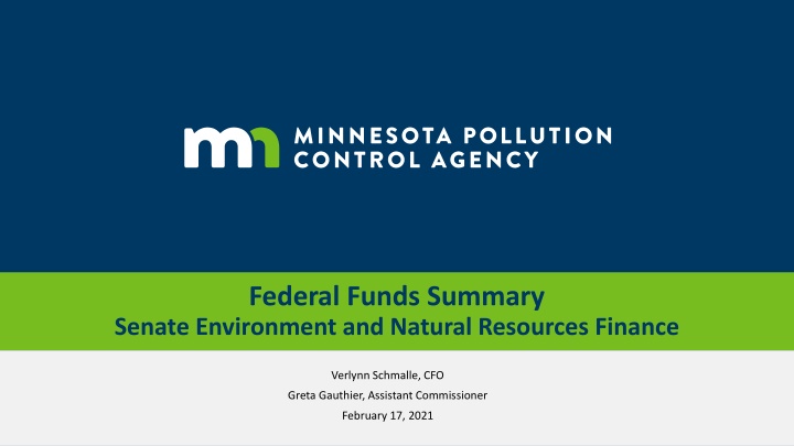 federal funds summary senate environment n.w