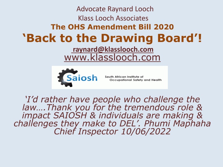 advocate raynard looch klass looch associates n.w