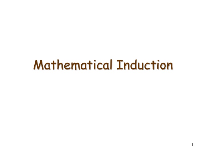 mathematical induction n.w