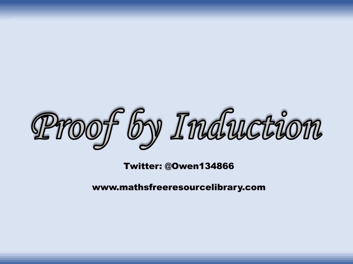 proof by induction proof by induction n.w