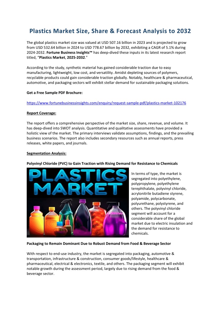 plastics market size share forecast analysis n.w