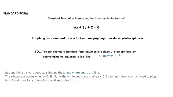 standard form n.w