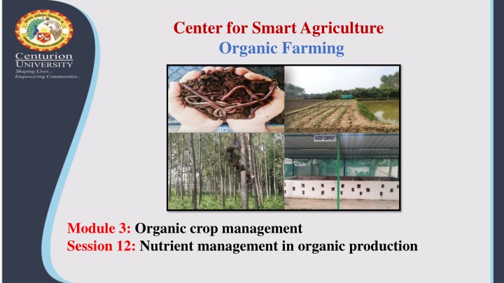 center for smart agriculture organic farming n.w