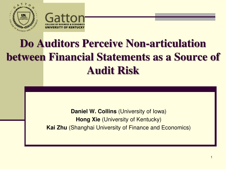 do auditors perceive non articulation between n.w
