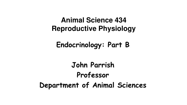 animal science 434 reproductive physiology n.w