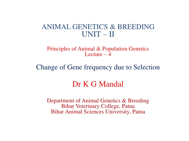 animal genetics breeding unit ii n.w