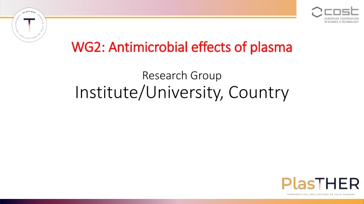 wg2 antimicrobial effects of plasma n.w