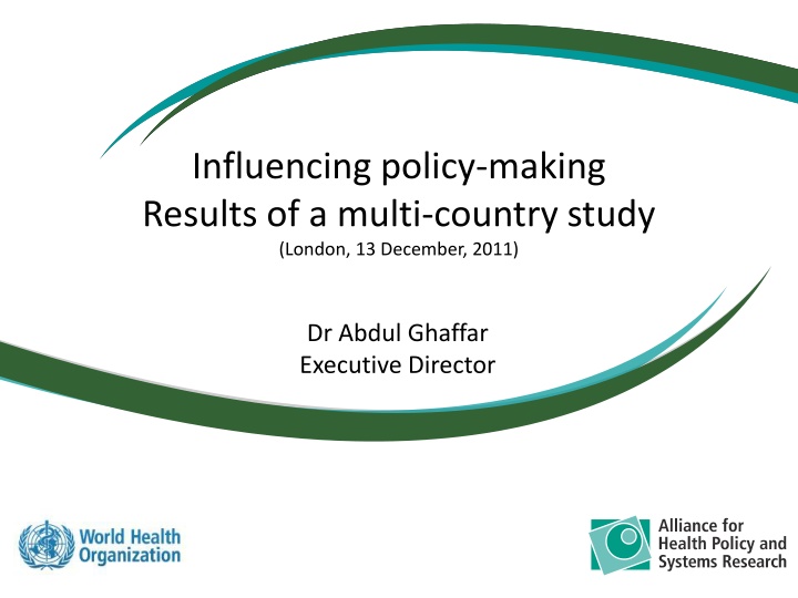 influencing policy making results of a multi n.w