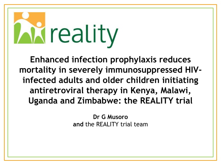 enhanced infection prophylaxis reduces mortality n.w
