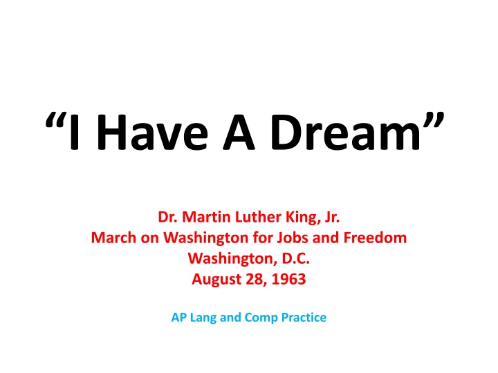 i have a dream n.w