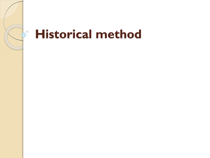historical method n.w