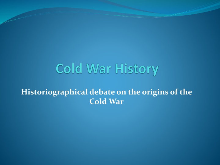 historiographical debate on the origins n.w