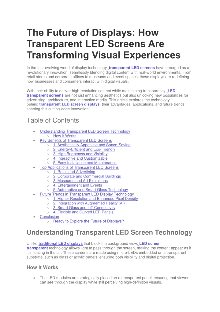 the future of displays how transparent n.w