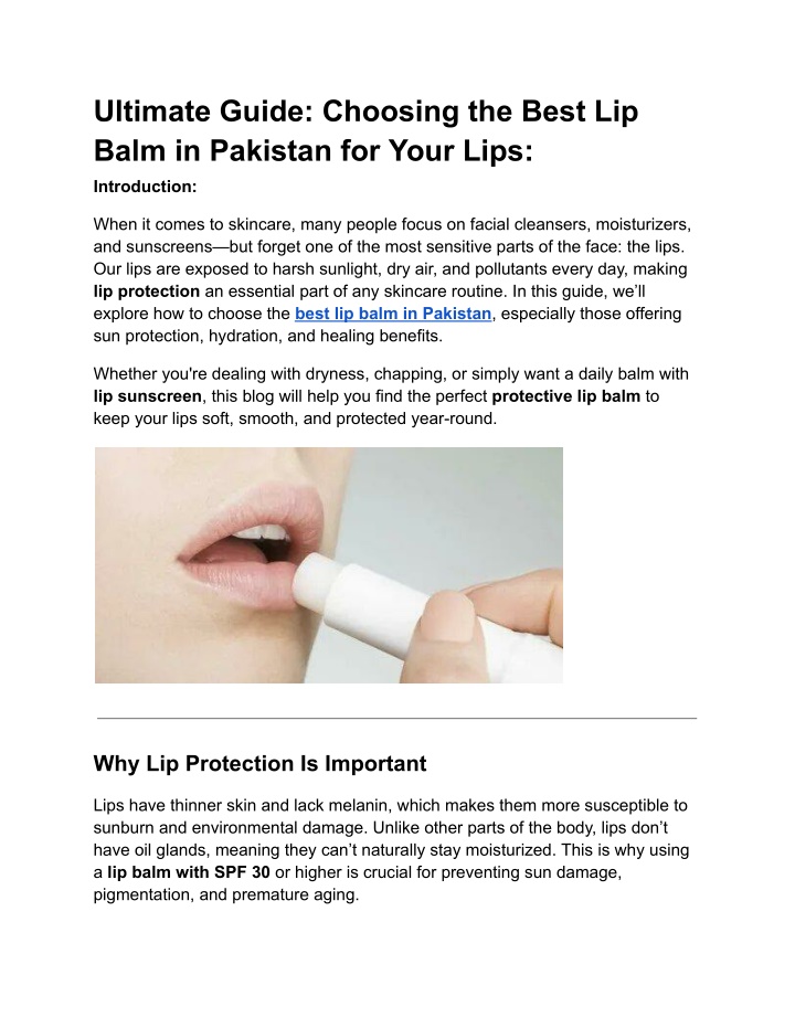 ultimate guide choosing the best lip balm n.w