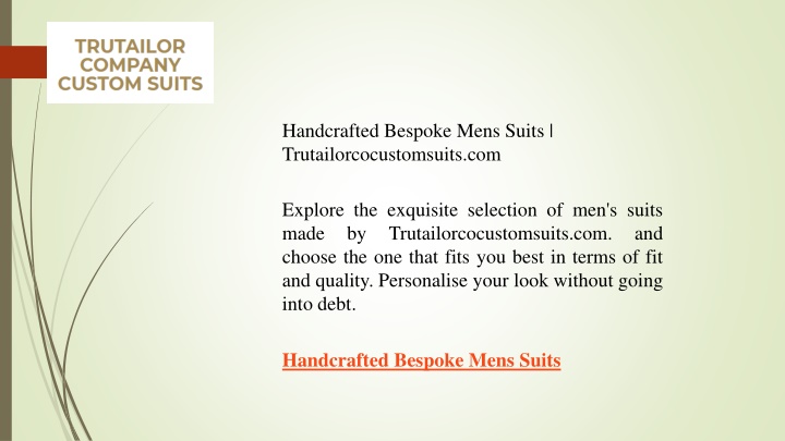 handcrafted bespoke mens suits n.w