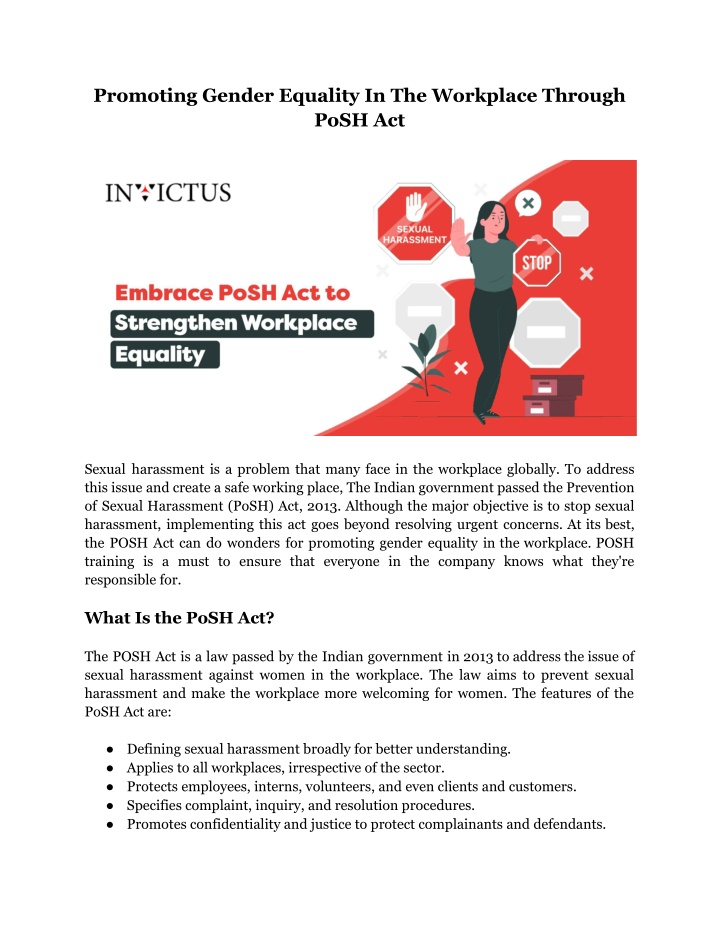 promoting gender equality in the workplace n.w