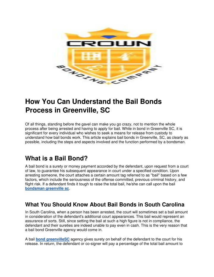 how you can understand the bail bonds process n.w