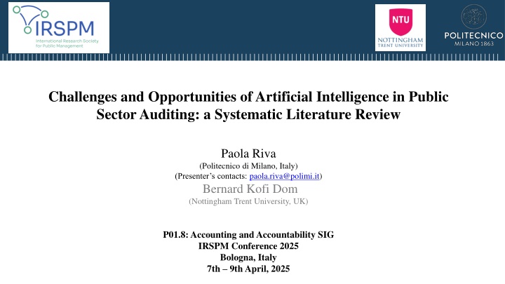 Challenges and Opportunities of AI in Public Sector Auditing