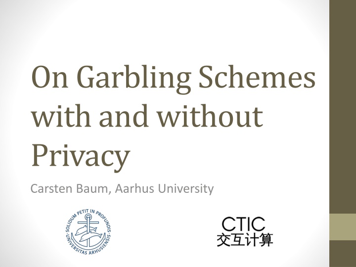 on garbling schemes with and without privacy n.w