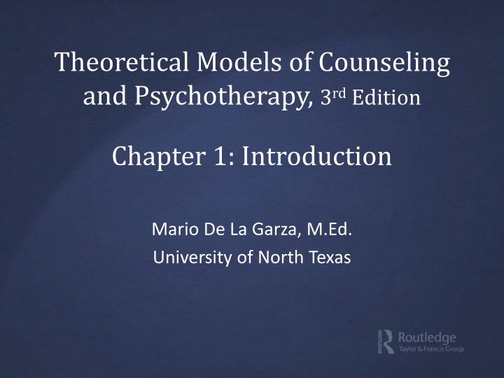 theoretical models of counseling n.w
