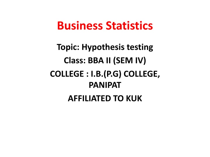 business statistics n.w