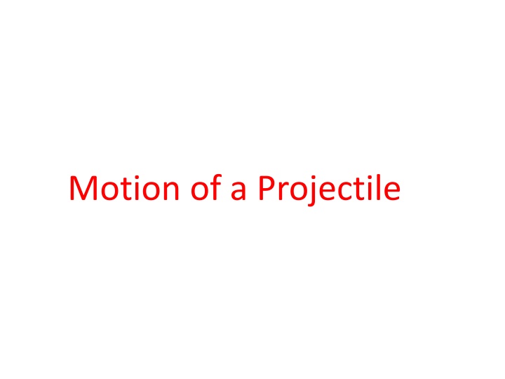 motion of a projectile n.w