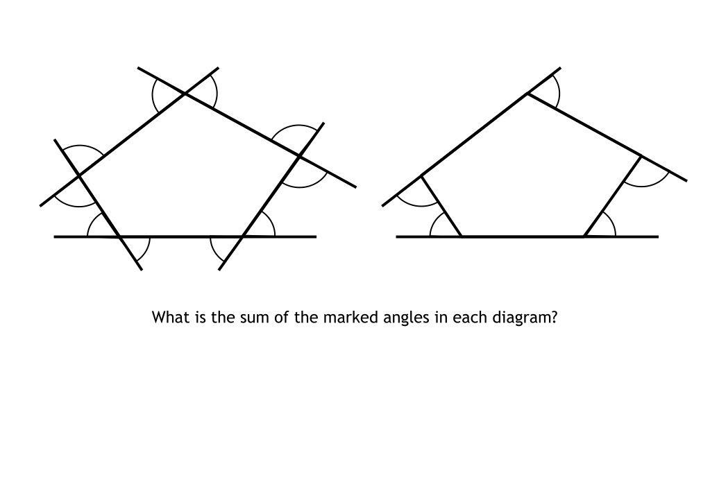 what is the sum of the marked angles in each n.w