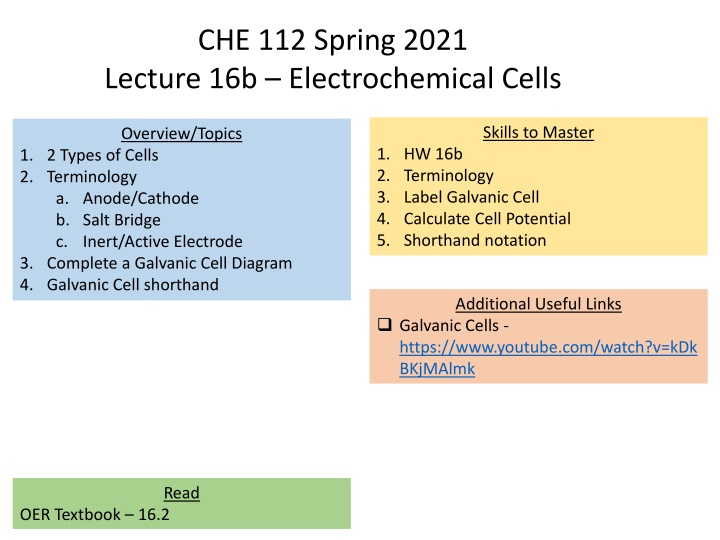 che 112 spring 2021 lecture 16b electrochemical n.w