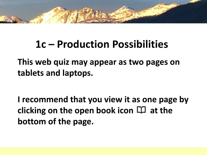 1c production possibilities n.w