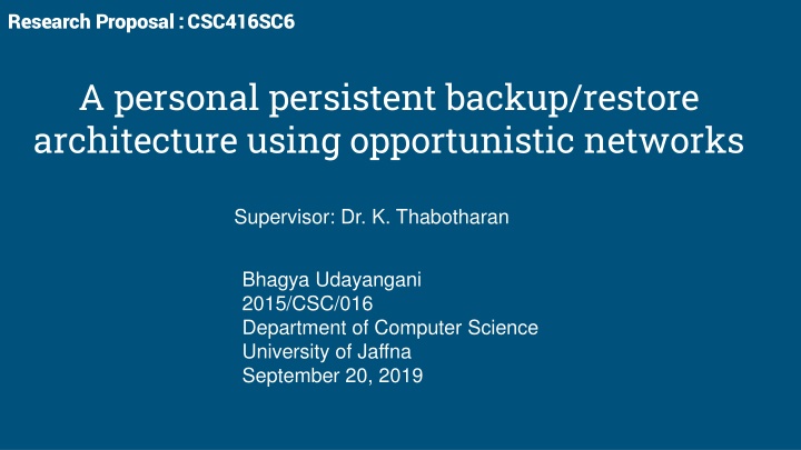 research proposal csc416sc6 n.w