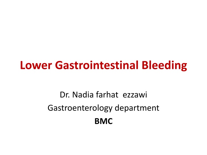 lower gastrointestinal bleeding n.w