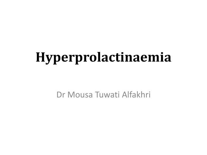 hyperprolactinaemia n.w