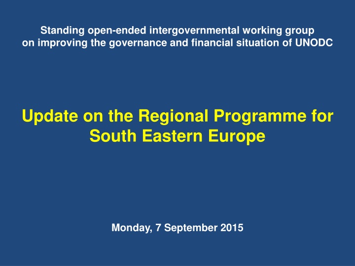standing open ended intergovernmental working n.w
