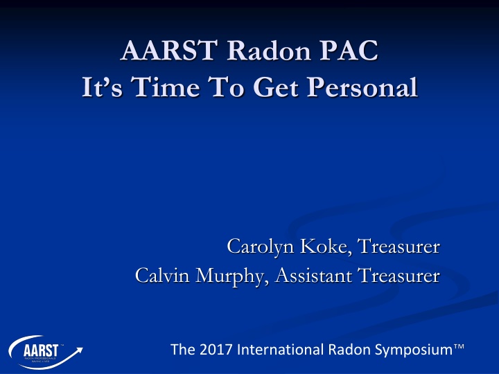 aarst radon pac it s time to get personal n.w