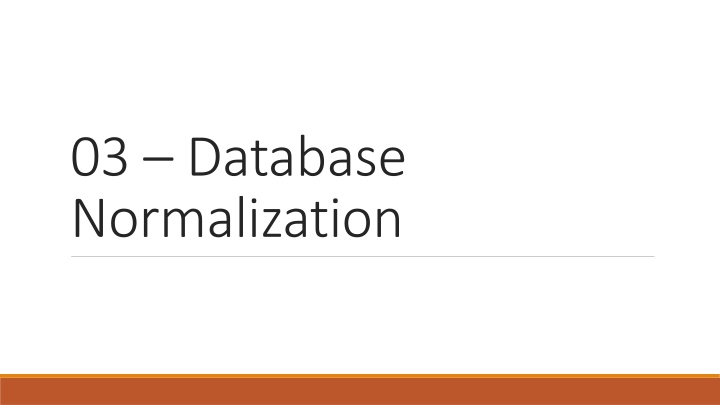 03 database normalization n.w