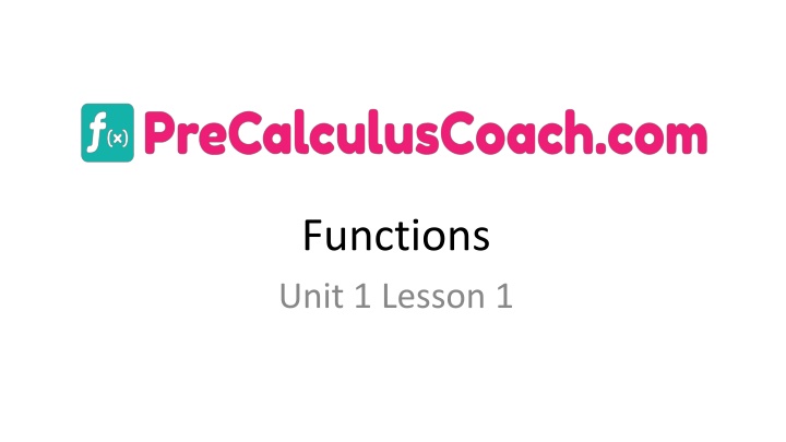 functions unit 1 lesson 1 n.w