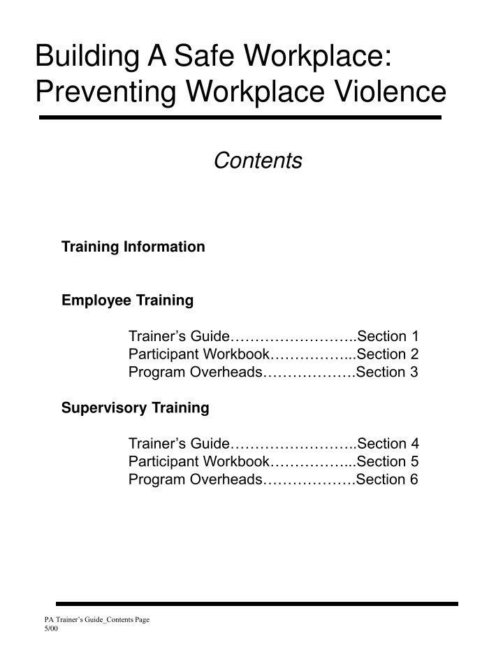 building a safe workplace preventing workplace n.w
