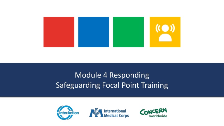 Safeguarding Focal Point Training: Person-Centered Approach and Confidentiality