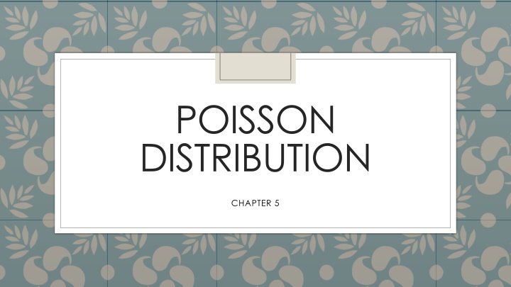Poisson Distribution: Concepts and Formulas
