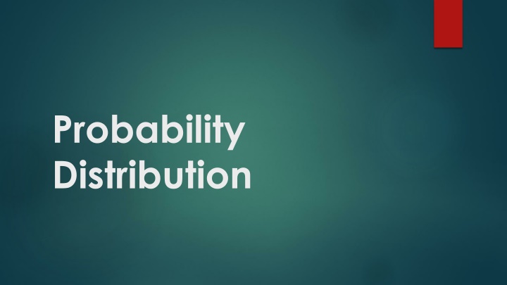probability distribution n.w